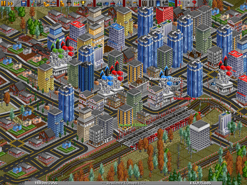 Ka-ching! Having finally arrived at Winnbride station, the train unloads its valuable cargo for the greedy directors of the local bank. Though relatively small, Winnbridge is the largest city in this neighbourhood. Its growth was stimulated by the very tr