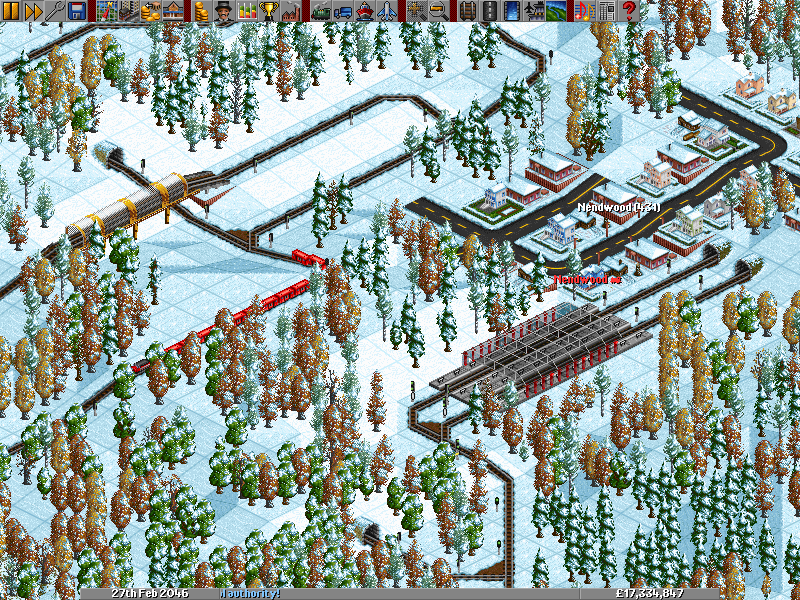 These mountains really do reach some pretty dizzying heights. The workers are always encouraged to go round the tallest peaks but, this time, the small village of Nendwood is in the way, and a forest grows parallel to the track on the other side. The trai