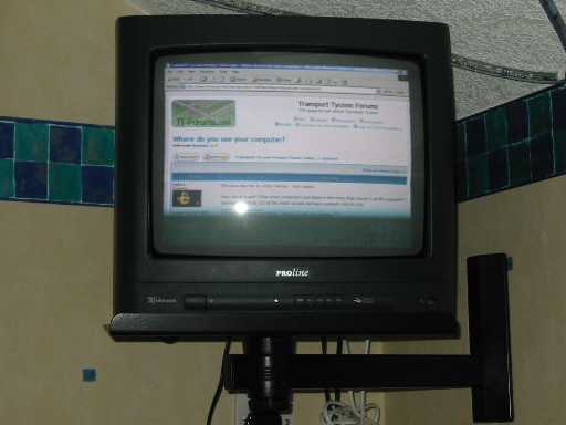 The TV - awkward when using dual monitor configurations as it is behind me. Just have it on clone at the moment
