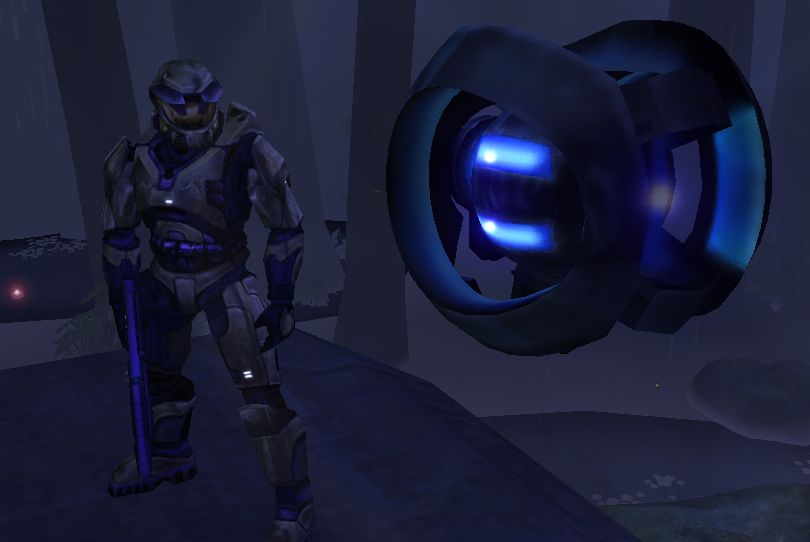 The floating Light Bulb. 343 Guilty Spark. The most annoying Monitor of Intallation 04 (Halo) He also needs to learn how to sing properly!