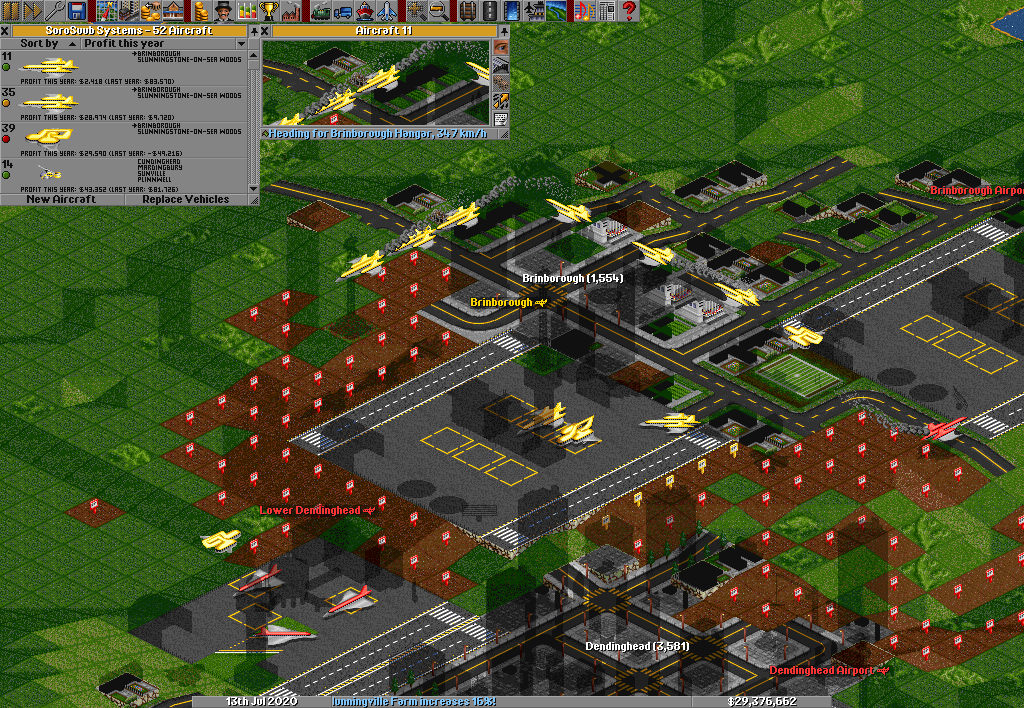 This is what happens when you mess up on the order list and make 100 planes go to one airport.