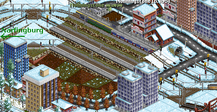 trains (i think all trains) starting from the southern platform and heading for Narfingburg try to get out by eastern exit.