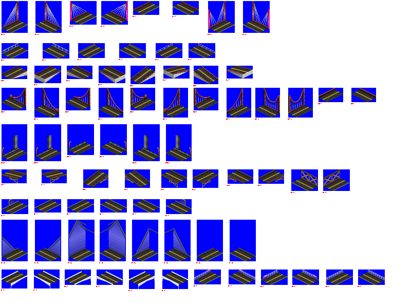 Bridge sprites, intended for traffic set compatibility. Just alter these, and don't worry about other sprites (I know what I'm saying).