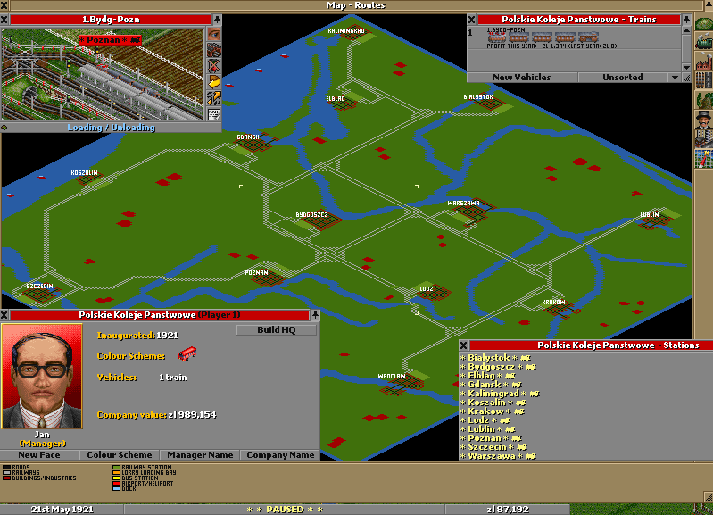 (Using customised Poland map and DBSet XL.)