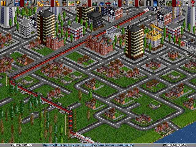 a VERY long good train. This comes from the factory area (in my above post) and drops off a FULL load of goods to Tranquil City!