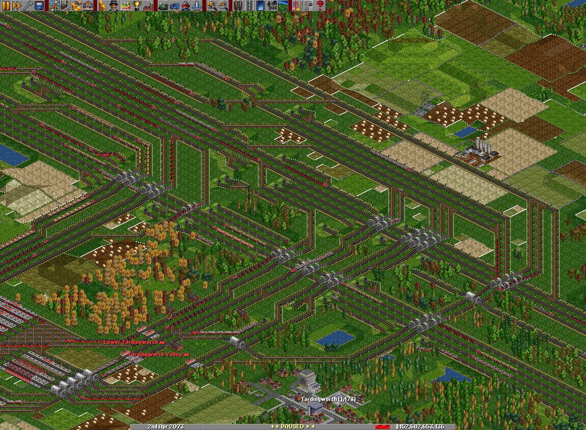 Section outside the largest grain/stock pickup. 120 trains deliver from here to the factory.