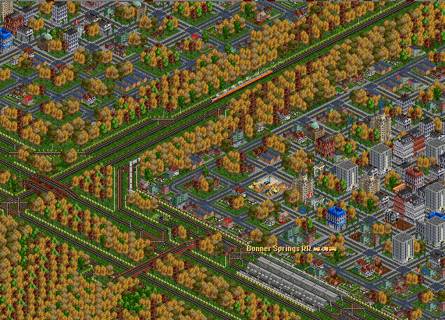 I didn't remove any buildings nor roads, but, just laid out the RR system around each city. Great fun!