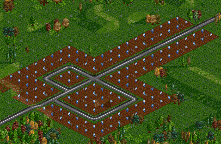Blue tiles - possible house positions via this patch