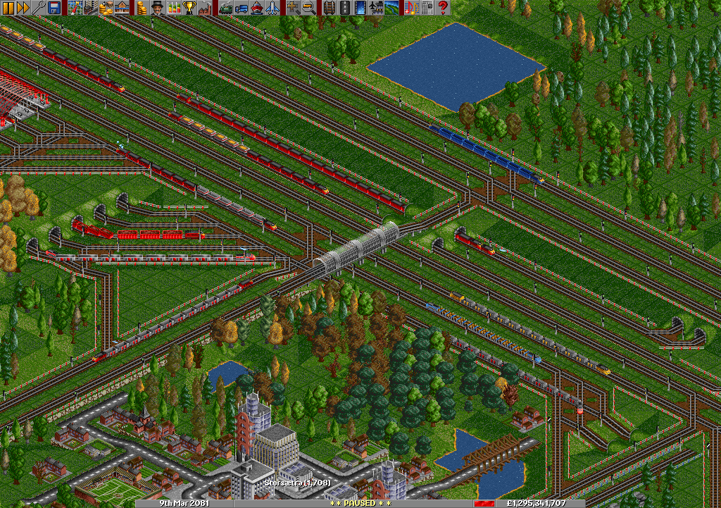 The tracks after the factory (which is outside the upper left corner of the screenshot)
