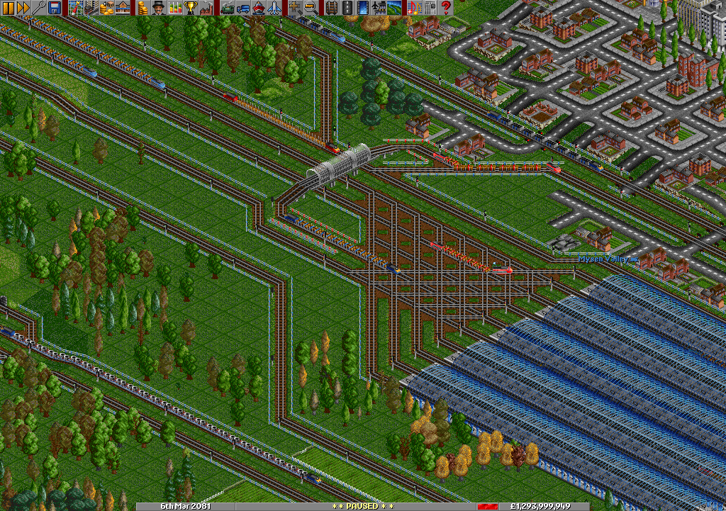 My brother's big sawmill train station.