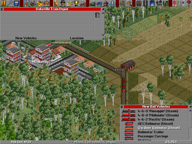 A 3-car Railmotor runs between two medium-sized towns.  I think I'll send it to the depot for an upgrade.