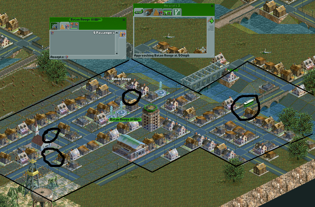 Bus and tram stops expand this helipads catchment area.