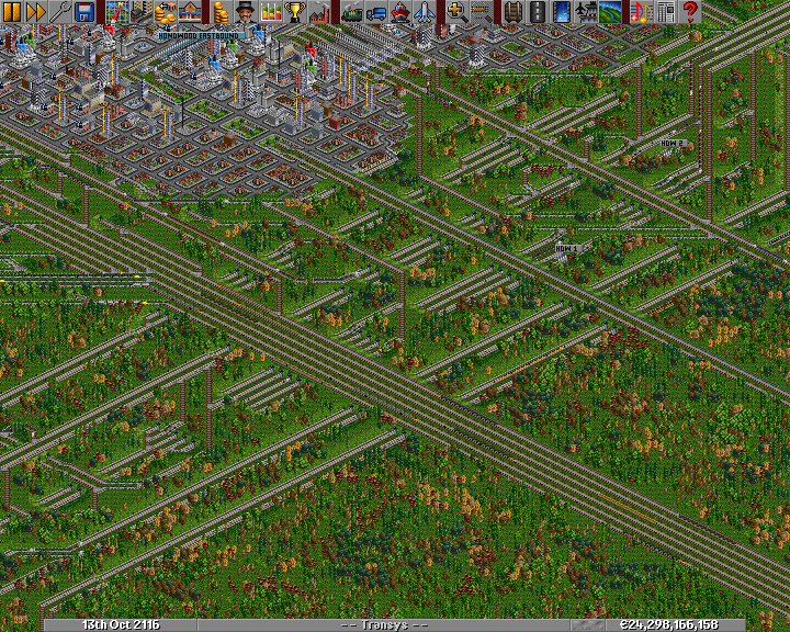 Big intersection. Maybe some 100 trains run through it.