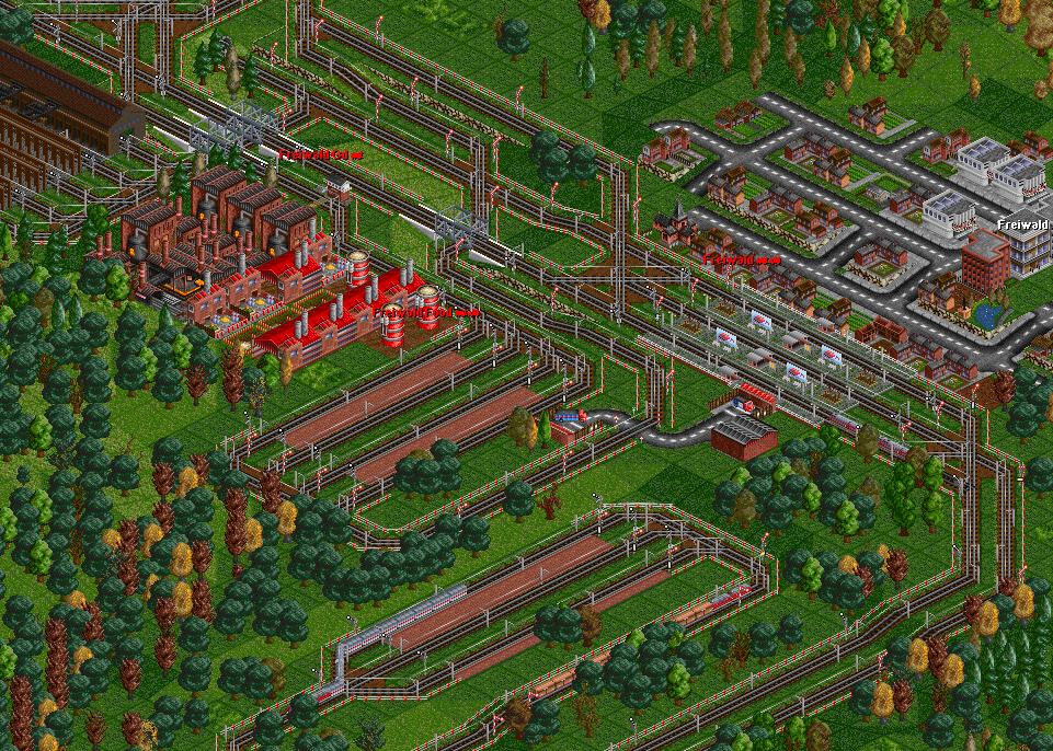 The bussiest food factory. It operates on grain, livestock and a lot of fish, which trains pick up at a station down the mountain at a fishersvillage. The mountain makes it necessary to use trains with a lot of power... Food is picked up by fast trains an