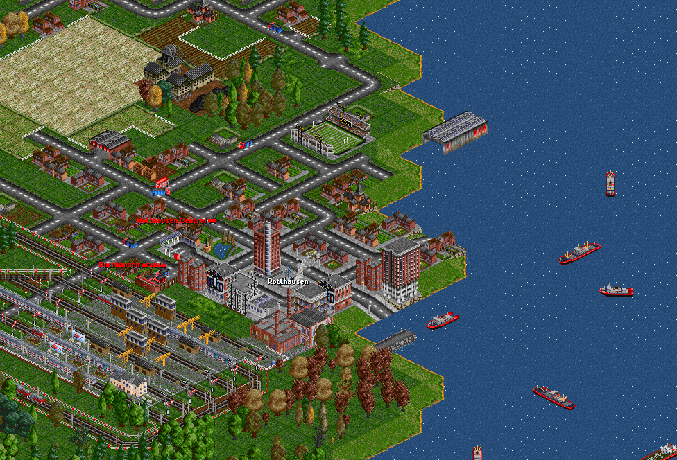 Rotthausen is the fishervillage I was talking about. I do not like to travel here, it kind of stinks here when the wind is pointed in the wrong direction ;) This does mae sure that the trains are loaded quickly!