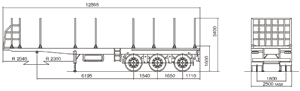 Timber truck semi-trailer