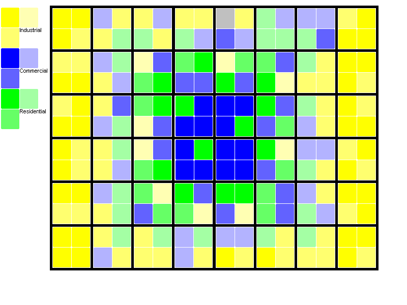 Please note that the model is uneven; I only added the last layer to the east and west, not north and south.