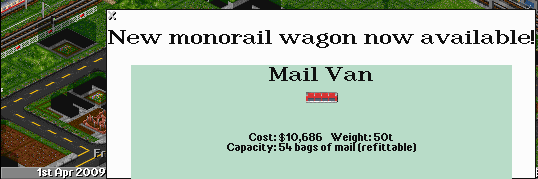 Mail van available