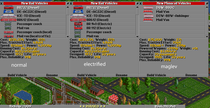 Missing trains (maglev needs to be monorail :P)