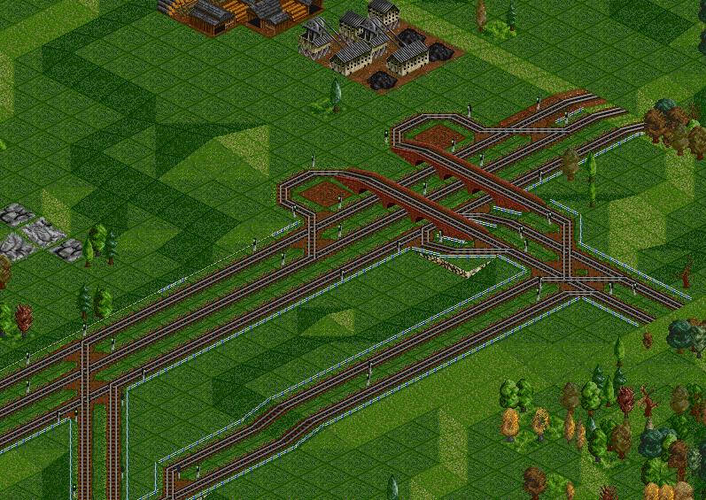 here we have a 3-track mainline, and a bypass, however the 3rd track in the mainline is not a bypass, its a continiuation of the mainline.