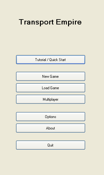 Menu is centered on the screen in the x-axis. centered or a bit above in y-axis.