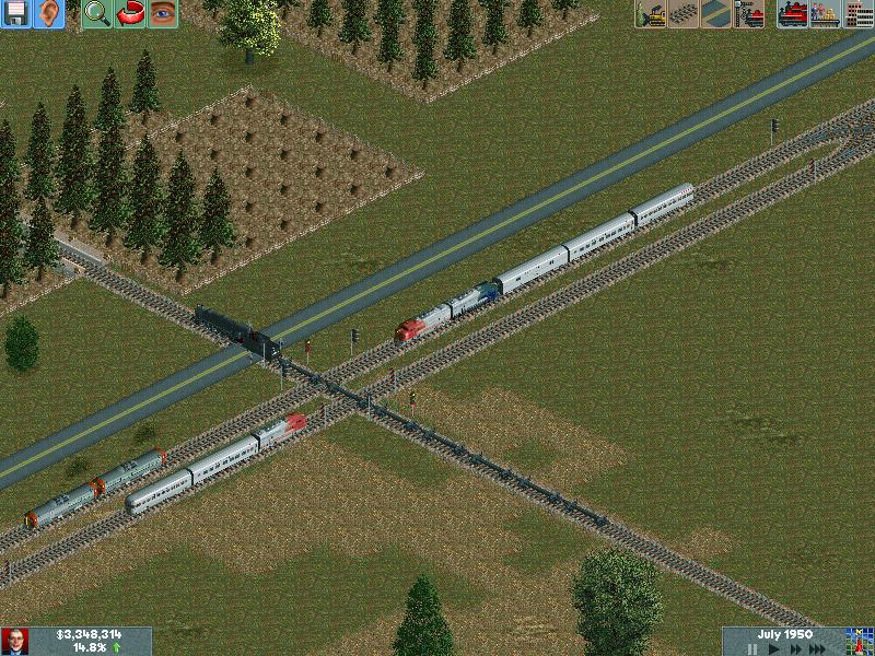 lumber crossing the ATSF mainline..