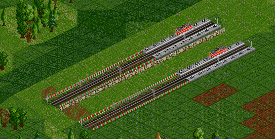 Impression of a railway +station on a slope.