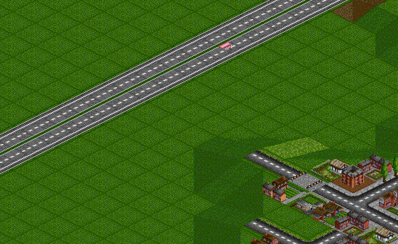 As you can see the bus is cut half, because of the sprite sorting problems.