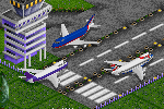 A queue begins to form as a company coloured freight B747 prepares to take off while one belonging to BA touches down.