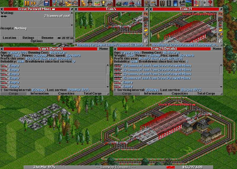 All trains have the order full load, but they don't do it