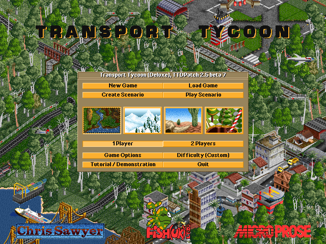 Screenshot of modified intro showing the new grfs