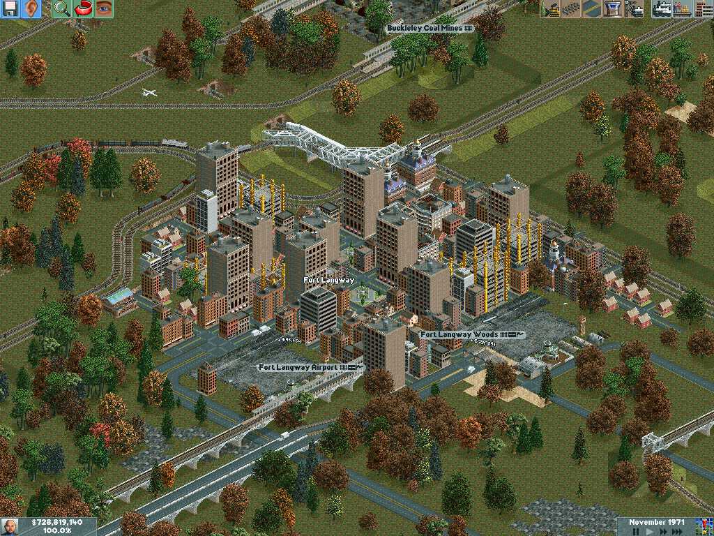 A town tied in between tracks and truck roads, I'm servicing it with two airports so I can deliver food and goods