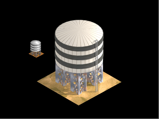 White Wood Water Tower - WWWT<br />Made with 3D Studio Max v8.0