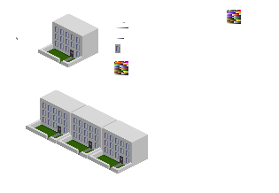 after some more editing, i get this (note how 3 buildings fit together)