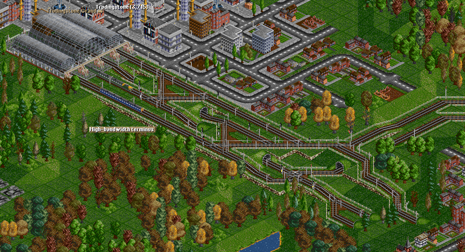 The far west end of the network, seen here shortly after electrification of the mainline.  Local and express services both stop here.  Some local services share the mainline about half way, the rest go north on a branch.