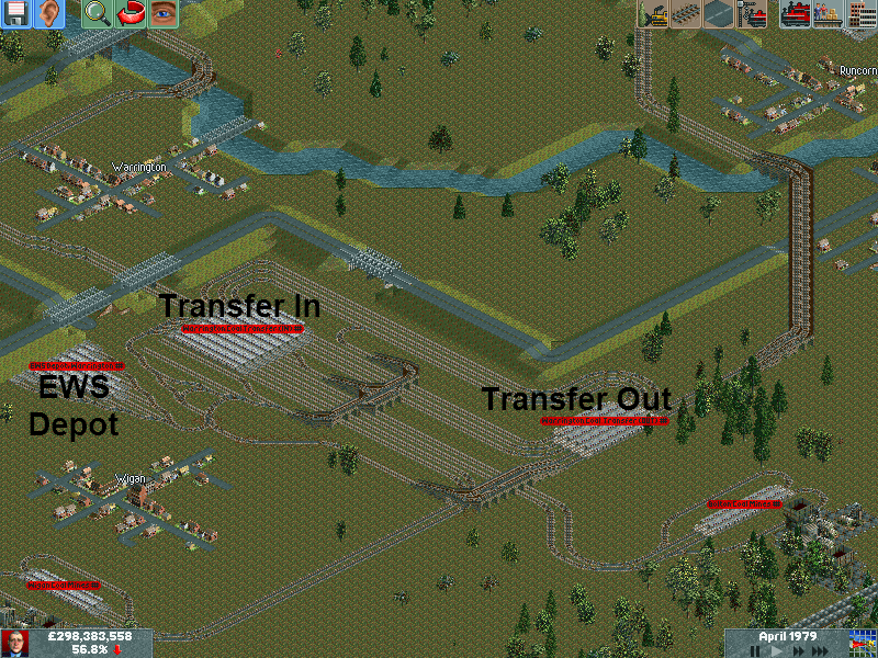 An overview of the Transfer in its almost complete Entirity (including EWS depot)