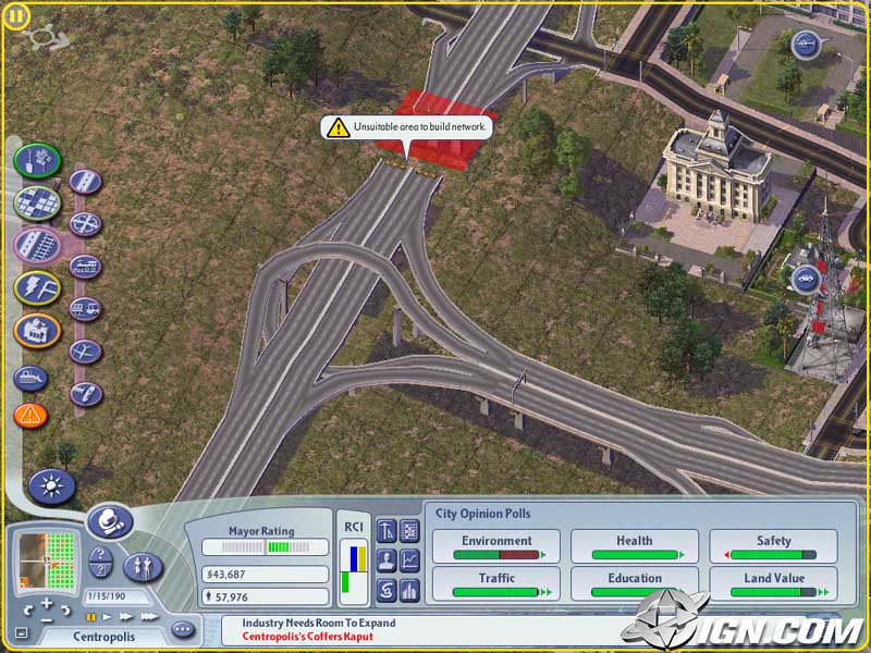 Sim City Screenshot from http://au.media.pc.ign.com/media/566/566222/img_1817619.html