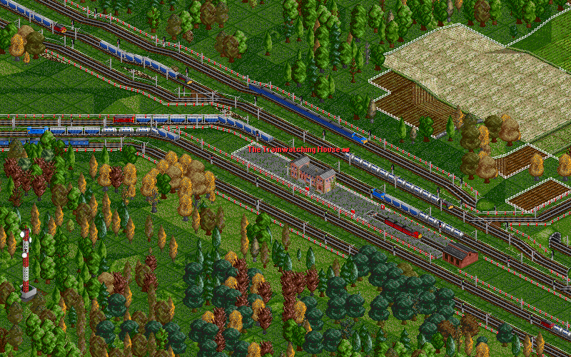 Co-Op Transport's trunk line, with masses of trains, a mixture of diesels and electrics, going to and from the factory and the eastern cities.