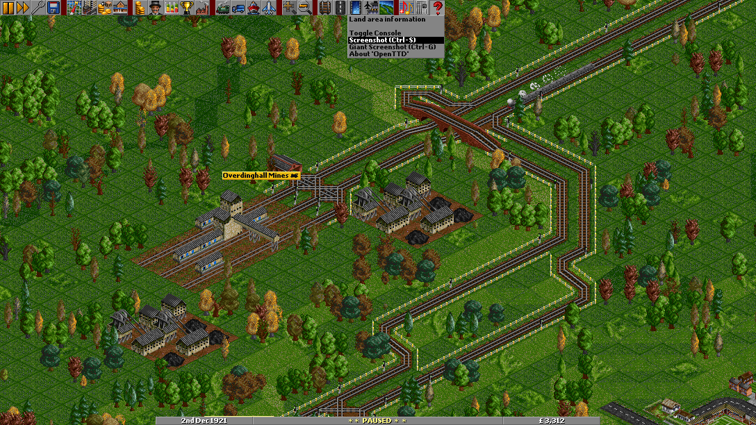 Mines on the hill there, before the main line descends into the valley to service other mines