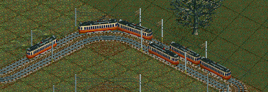 Tram on the line