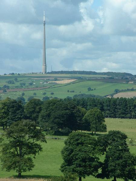 Emley Moor Mast in the distance