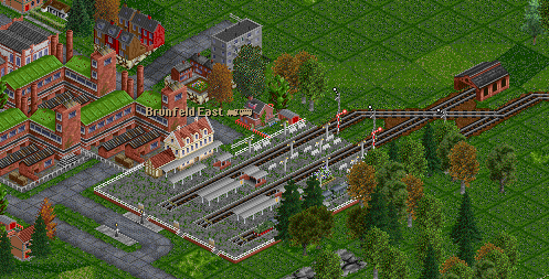 Brunfeld main station. Currently only one train services this city, but when the line to Michelburg is double tracked, there will be express trains.