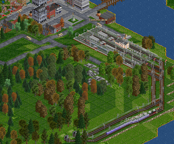Due to limited space Limheim station is only accessible from the seaside. This solution was very expensive, but gives the travellers an incredible view from the cliffs.