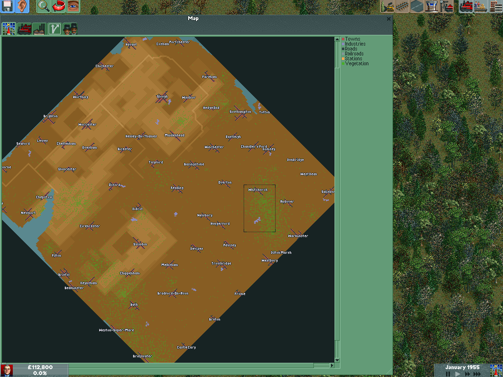 Map of the scenario