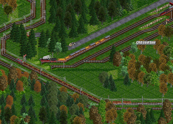The short distance freight trains use parts of the old coal line from Hanheim to Obermund. Due to low production one of the company's oldest train services was replaced by trucks.