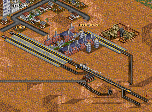 The food trains unload at Trujillo. This will be double tracked eventually, but then the diamond line has to move...