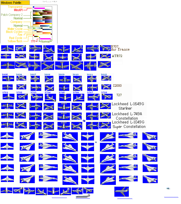 many french painted planes.