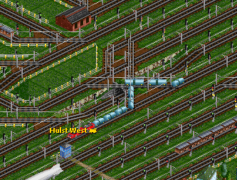 It's hard to see here, but the tracks up to the tunnel exit are reserved, the rest of the route isn't.