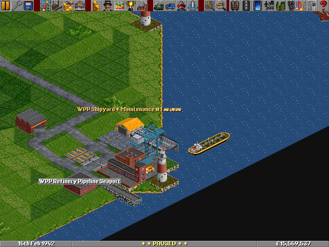 The refinery pipeline has been extended to the sea and a new ship maintenance facility established.