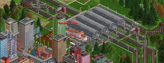 At Flensberg the major north-south line meets a nice little branch lline...